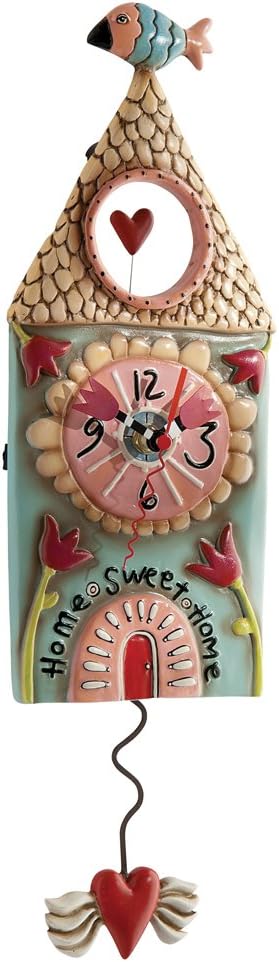 Allen Designs Home Sweet Home Clock Pendulum Wall Clock