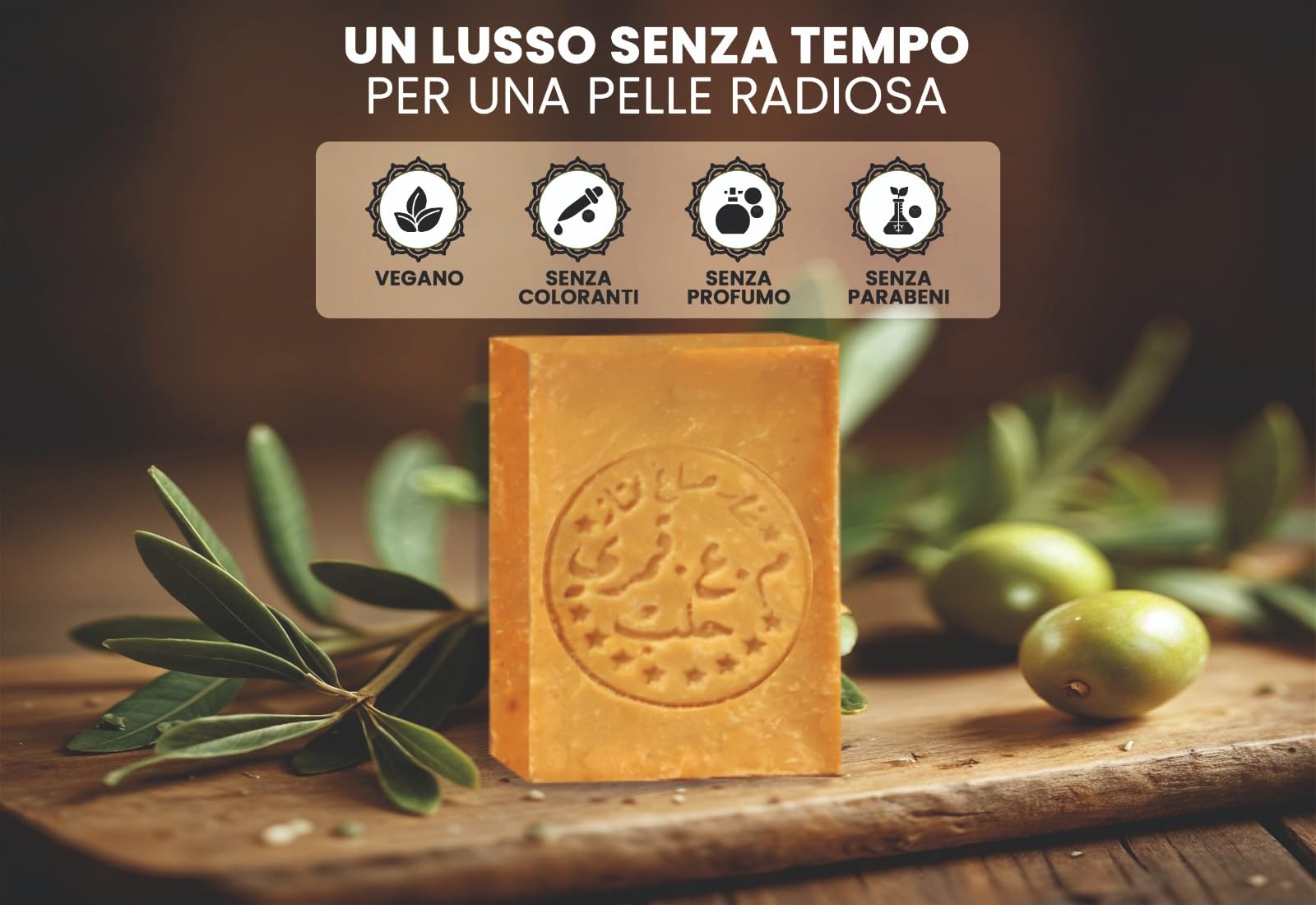 Bio JALAL - Alepposeife mit 40% Lorbeeröl 5 Stück à 200 g (1 kg) - Hergestellt nach traditionellem Rezept, handgefertigt in der Türkei - 100% natürliche Seife