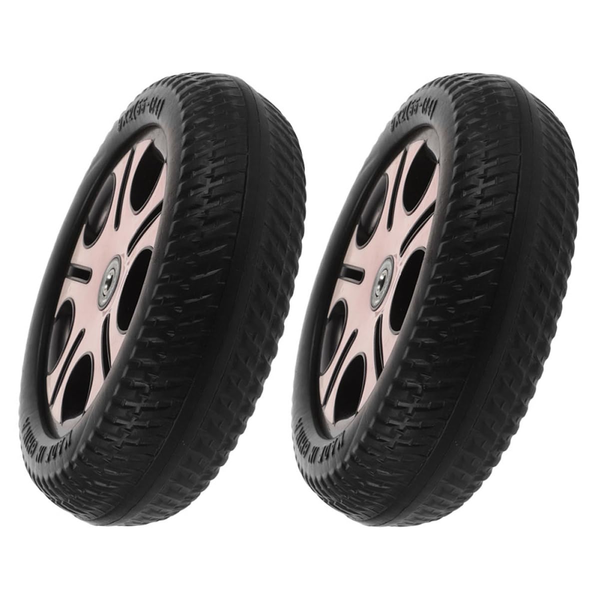 HEMOTON 2pezzi Ruote di Ricambio per Triciclo Bambini e Scooter Foro da 0,8cm, in Plastico Leggero e Resistente All'usura, Facili da Installare per Bambini