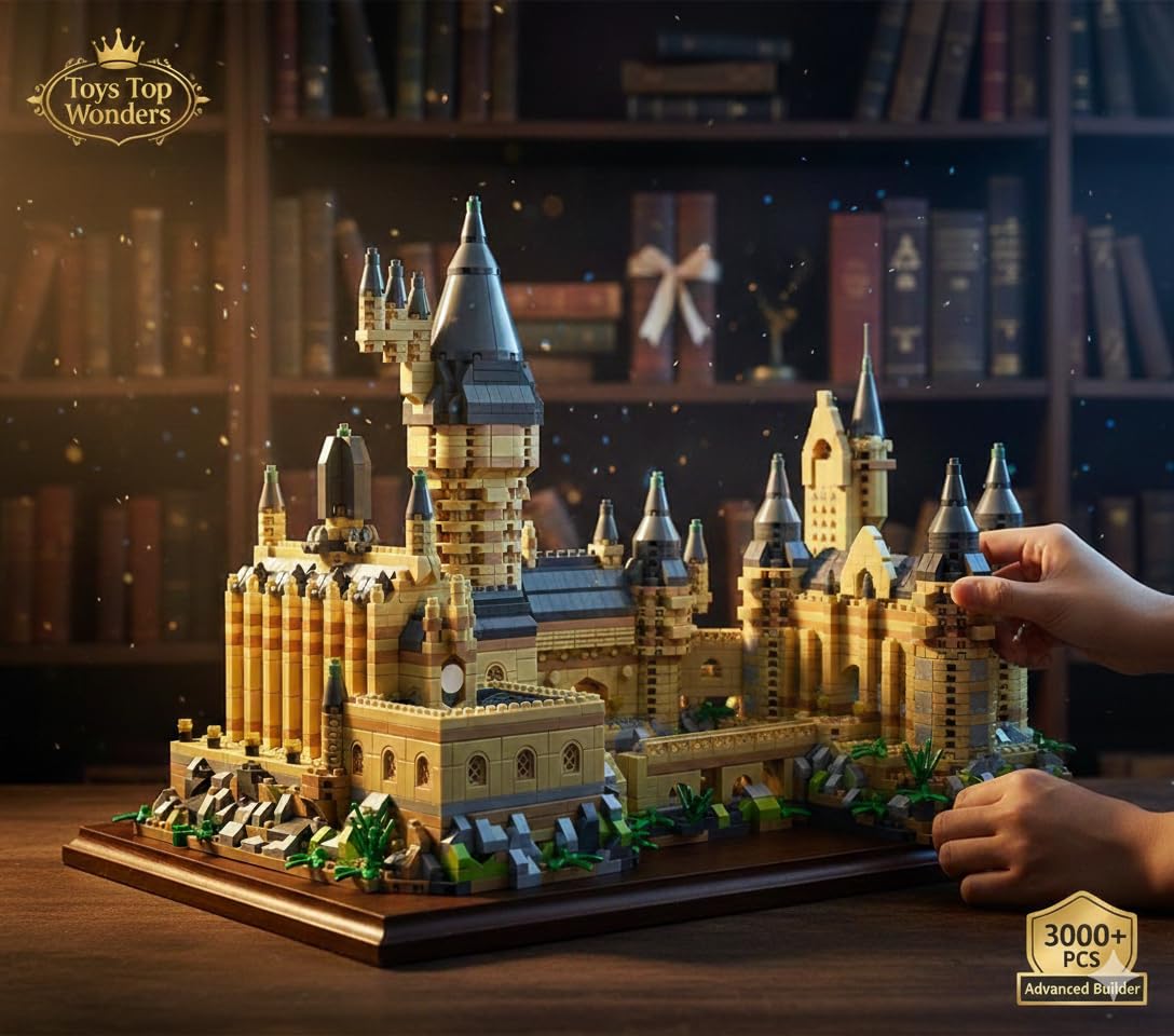 Modellino di architettura grande castello di magia e stregoneria, set da costruzione 3000+ pezzi, kit di modellismo da collezione per adulti e ragazzi (14+)