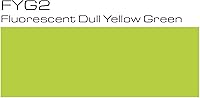 Vista 2 de Copic Marcador de boceto, barril ovalado, puntas medianas anchas y superbrochas, FYG2 amarillo fluorescenteverde (FYG2-S)