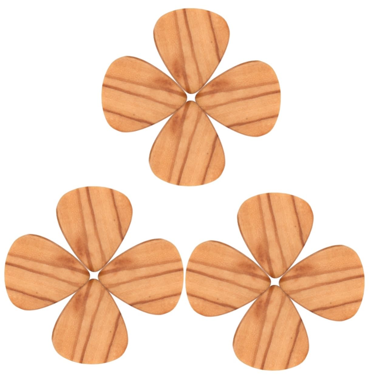 ibasenice 12pezzi Plettri Di Olivo Per Chitarra e Ukulele Plettri Multifunzione Leggeri e Resistenti Semplice Design Creativo Per Musicisti