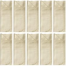 Washable Organic Diapers Prefold Cloth Diaper Booster Pads for Baby and Toddler, Brushed Cotton 10-pack