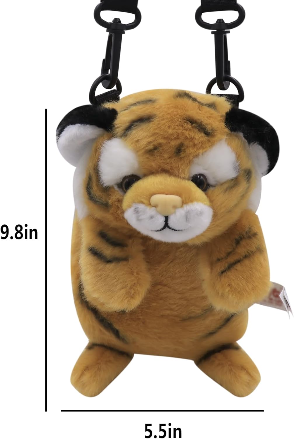 Plush Tiger Panda Crossbody Purse for Women Girls Small Fluffy Animal Shoulder Plush Tiger Panda Doll Cute Purse - Image 8