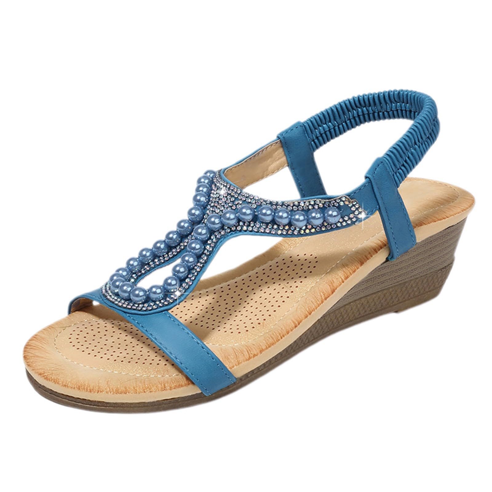 Generico Sandales De RandonnéE Femme Confortables LéGèRes AntidéRapantes Semelle Souple Respirantes Chaussures Femme éTé Mode Mules OrthopéDiques Pieds Larges Ville Plage
