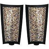 DecorShore Mosaic Wall Sconces Tealight Candle Holders - Abstract Metal Wall Art Candle Sconces Pair...
