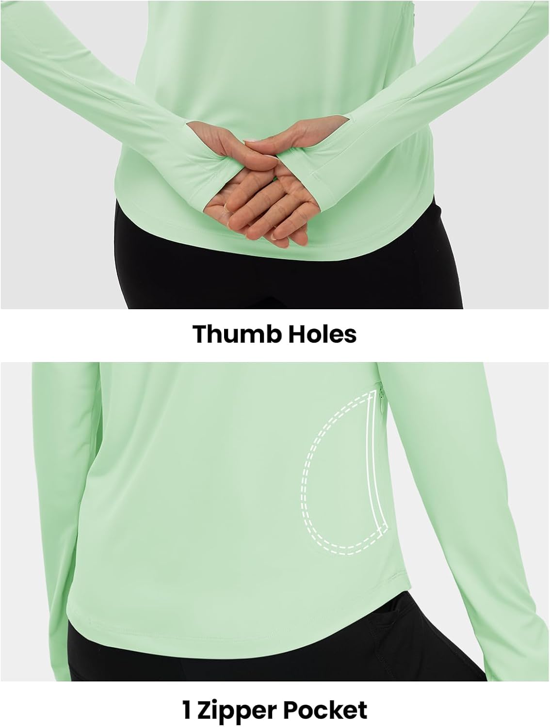 Rdruko Women's Sun Protection UPF 50+ Long Sleeve Hiking Athletic Shirt Lightweight Quick Dry Hoodie for Outdoor - Image 6