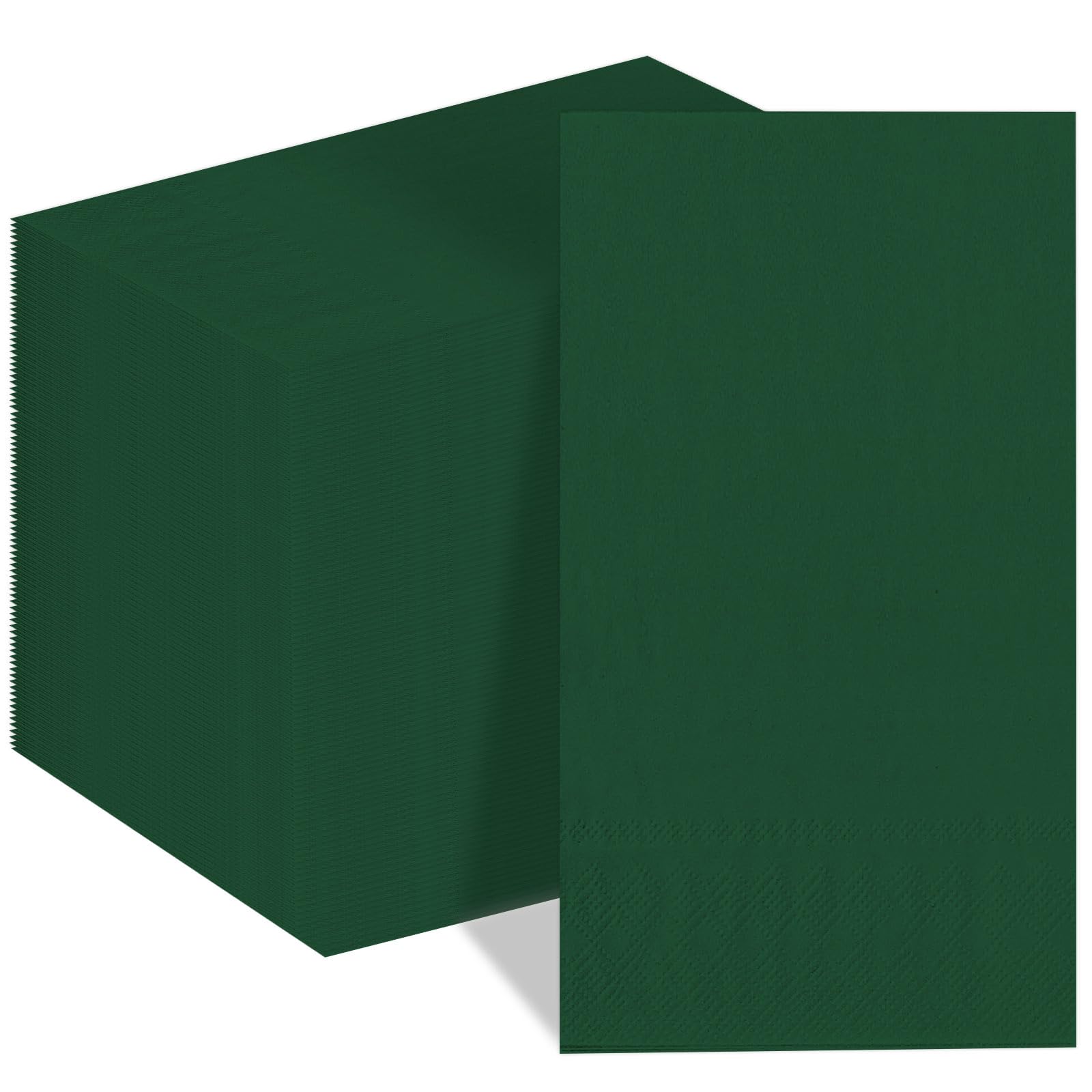 Whaline 200 servilletas verdes de papel de Navidad, servilletas desechables para cumpleaños, despedidas de soltera, fiestas, cocina, baño, decoración de mesa
