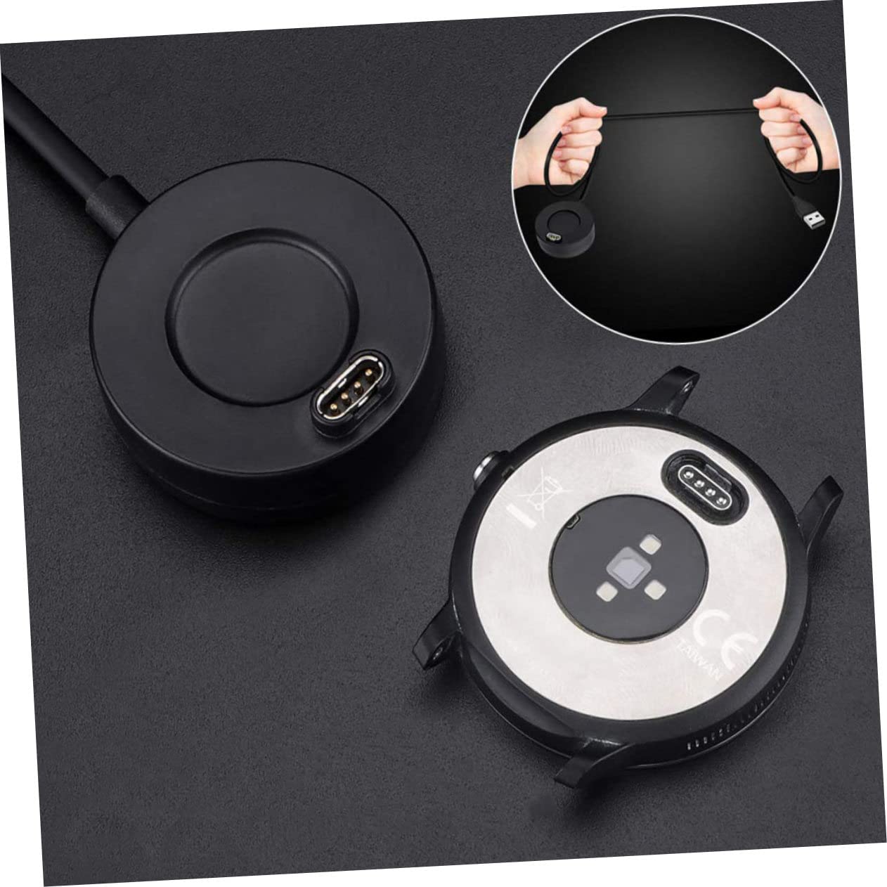 UPKOCH 2pcs Fenix5 Charging Cable USB y Cable Electronic Cable Charging Dock Home USB Cable USB Data Cable Encendedores Electricos Watch Supplies Charger Bracket Travel Plastic