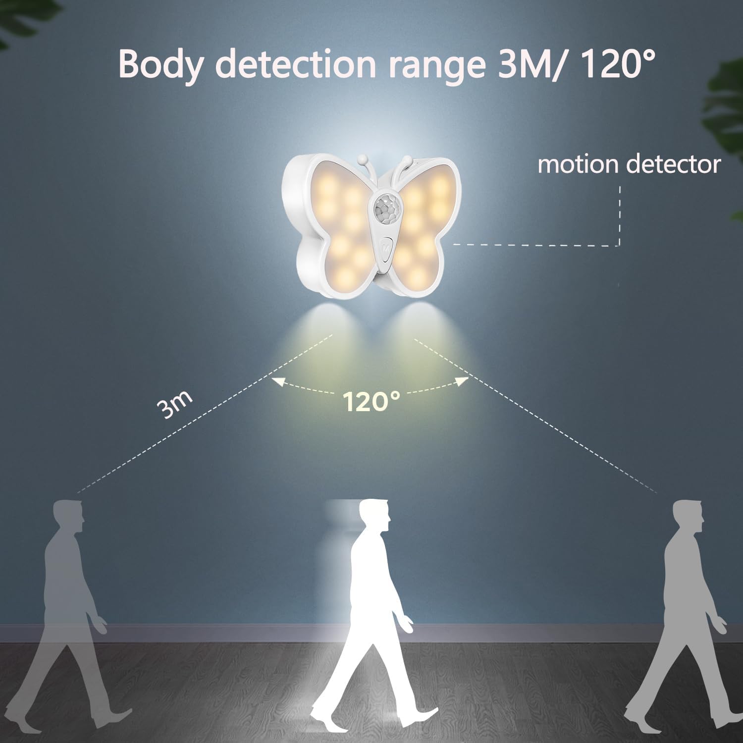 4 Pezzi Luce Bambini Notturna con Sensore di Movimento LED Dimmerabile Lampada da Notte USB Ricaricabile Lampada da Parete Lampada Notturna Portatile Senza Fili per Cameretta Corridoio Cucina Scale