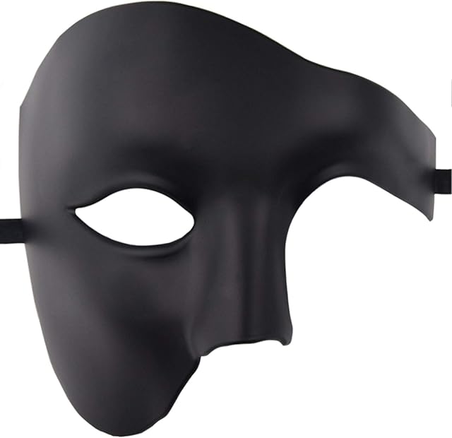 Lilwemen Mens Mask Masquerade Mask Phantom of The Opera Half Face Mask