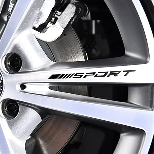 Miniatura 3 de AICEL Calcomanías reflectantes deportivas para llantas de ruedas, 12 calcomanías deportivas con emblema de carreras para automóvil, parachoques,