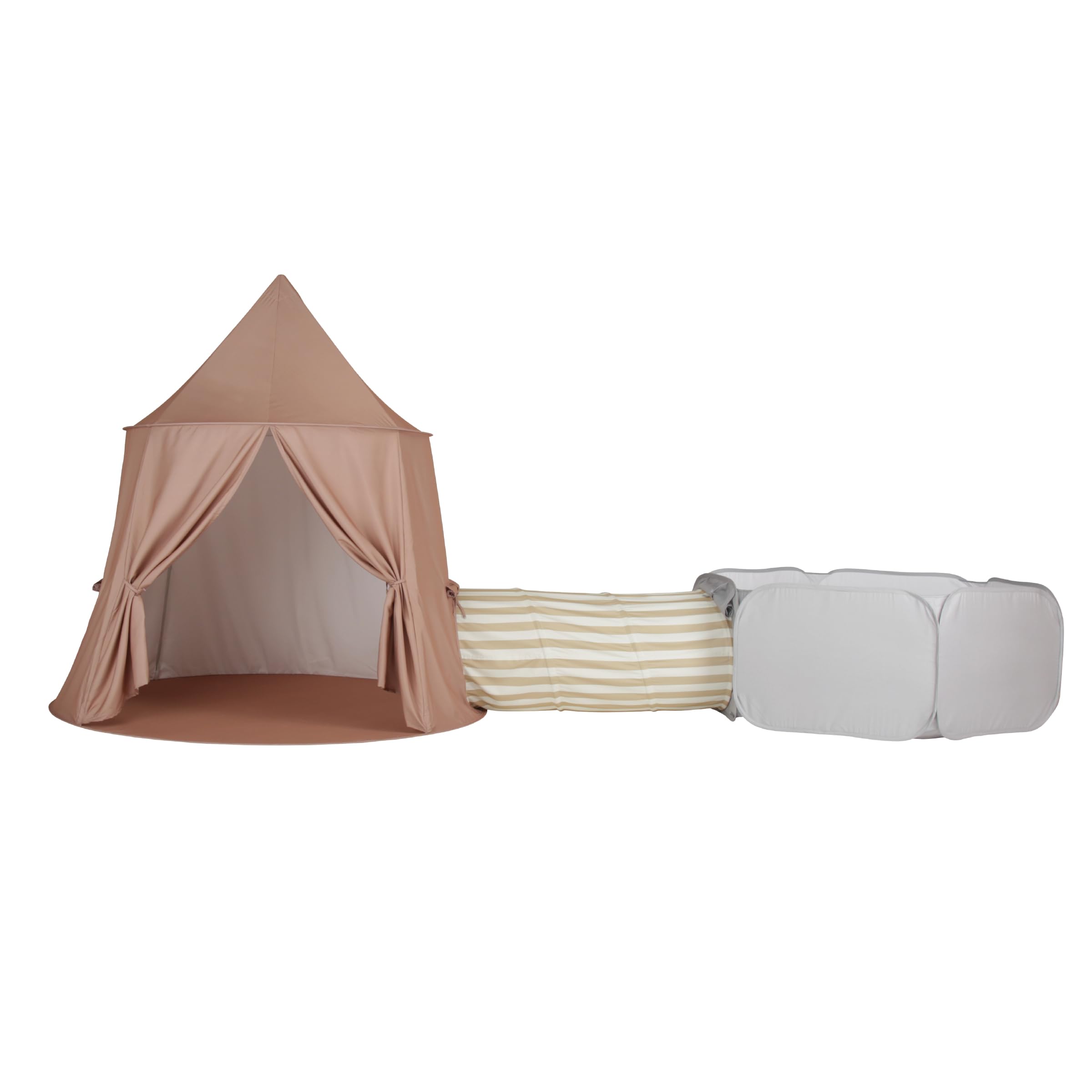 CuddleCo Pop-Up Play Set - Tent, Tunnel & Ball Pit/Cube & Tunnel for Kids - Soft, No Assembly Needed - Encourages Creativity & Active Screen-Free Fun - Ideal for Modern Family Homes (3pc)
