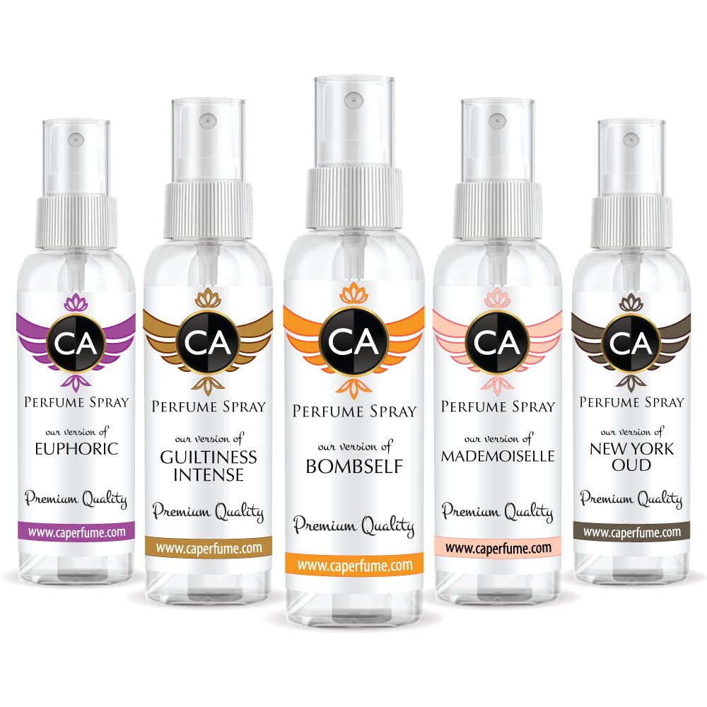 CA Perfume Best Fall Women Set Impression of ( Euphoric + Guiltiness Intense + Mademoiselle + Bombse