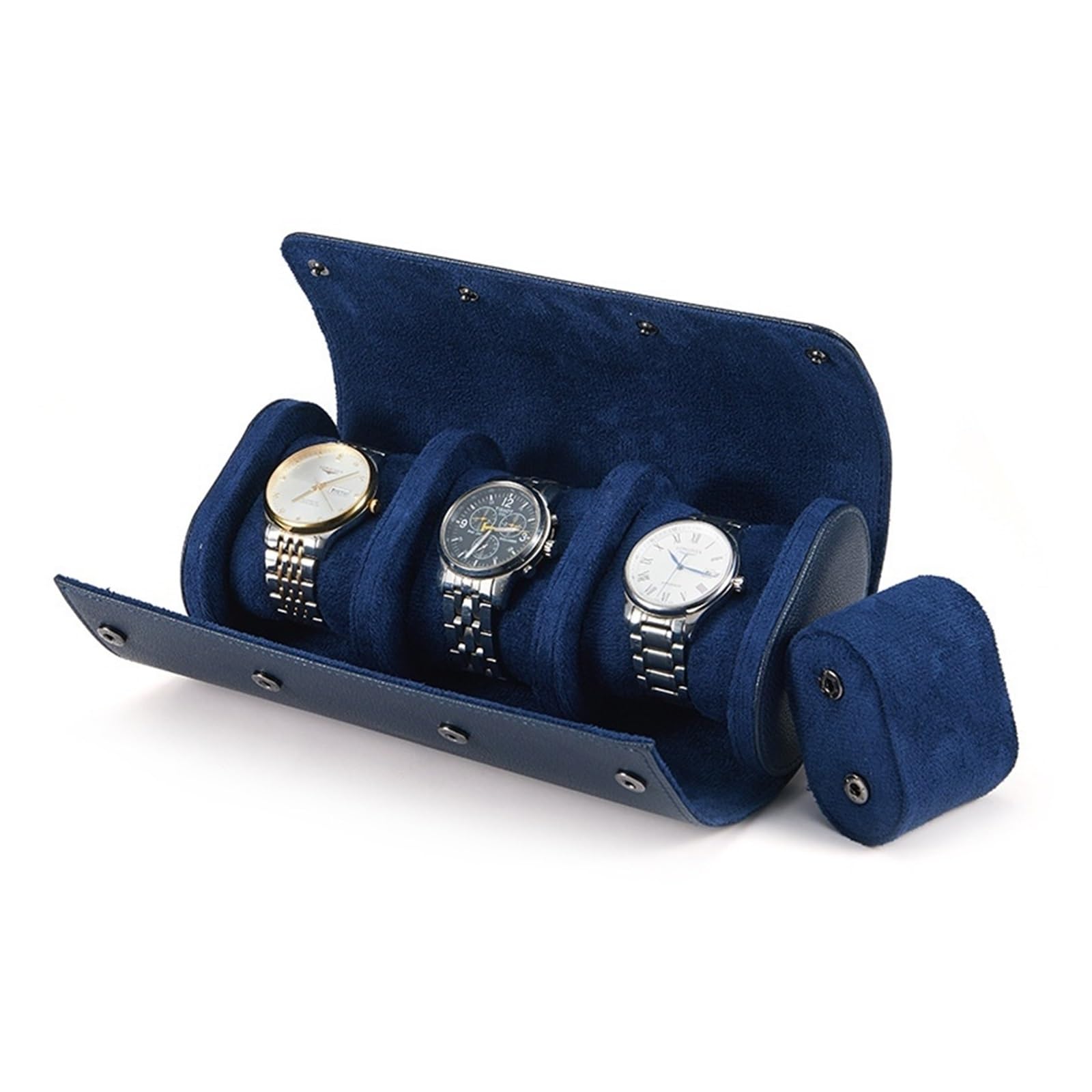 Rotolo di orologio in pelle con slot 1/2/3 | Conserva orologi da viaggio e da collezione quotidiana.(WB13)