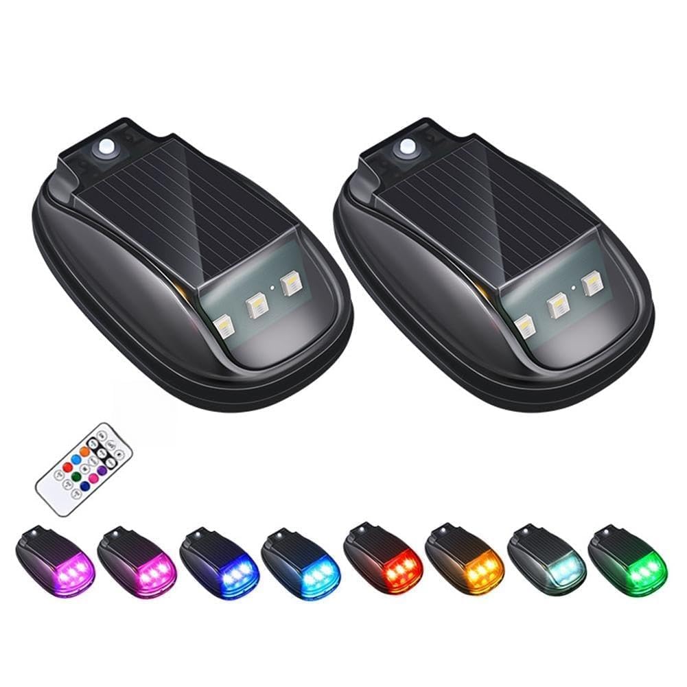 4 luces solares sin taladro para techo de camión, luces solares para cabina de camión, luces automáticas con sensor de Techo Carro