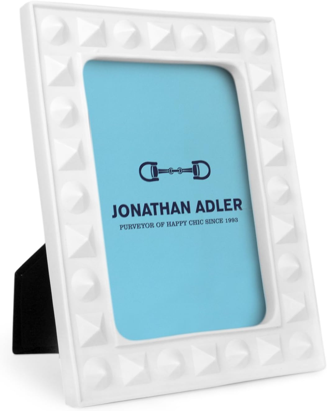 Jonathan Adler Charade Studded Frame,White 5" x 7"