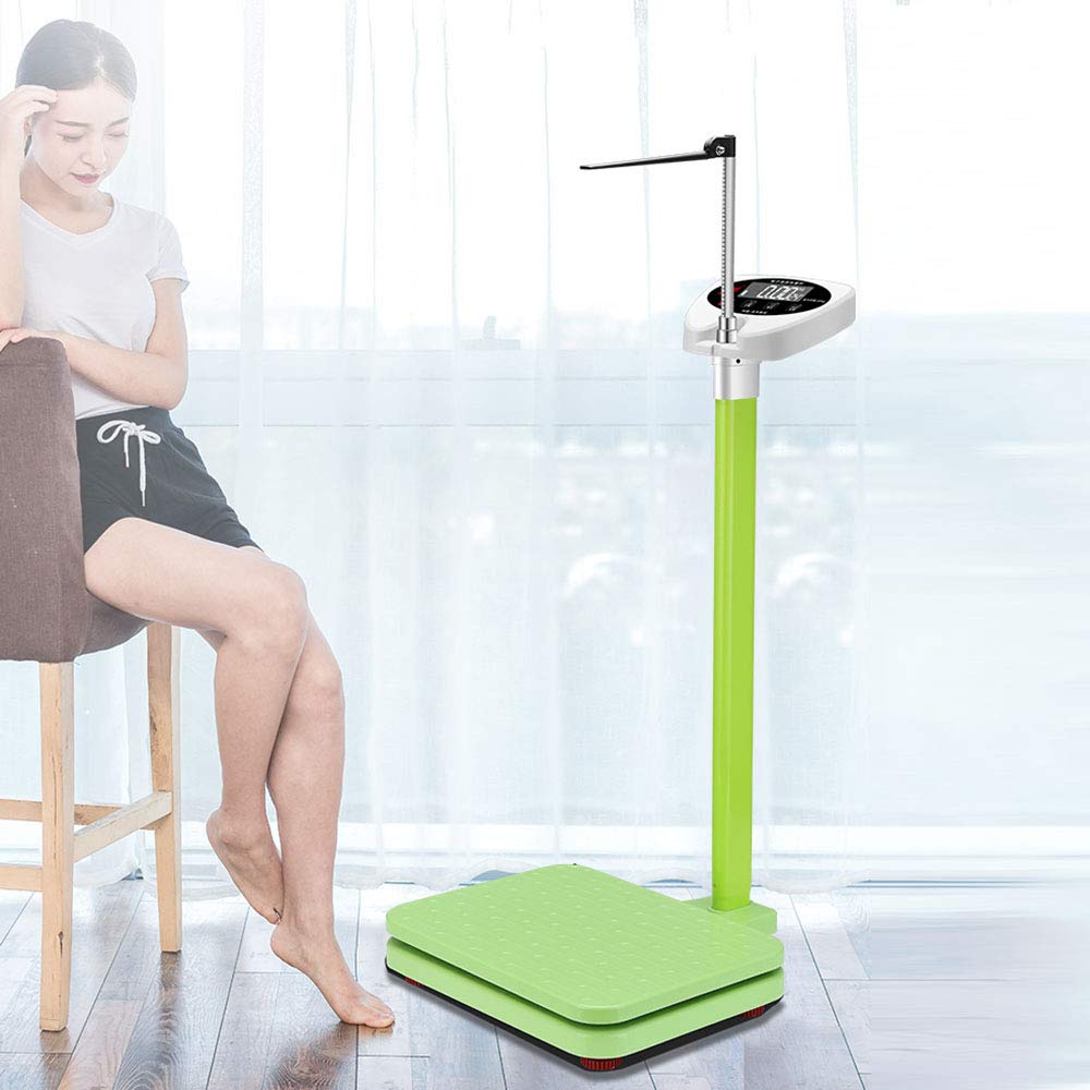 Bilancia per Medico Professionale, Bilancia per Altezza E Peso, Bilancia A Colonna Digitale, Bilancia Elettronica di Misurazione Ad Alta Precisione, con Asta di Altezza E Display A LED, capacità 180