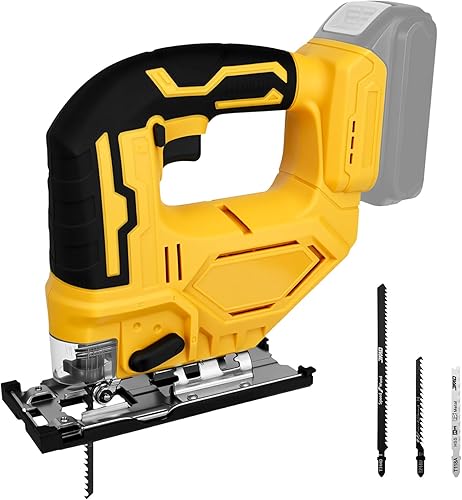 Sierra de calar inalámbrica para batería DeWalt de 20 V, herramienta de sierra sin escobillas, cortes biselados de 0 a 45, orbital de 3 posiciones