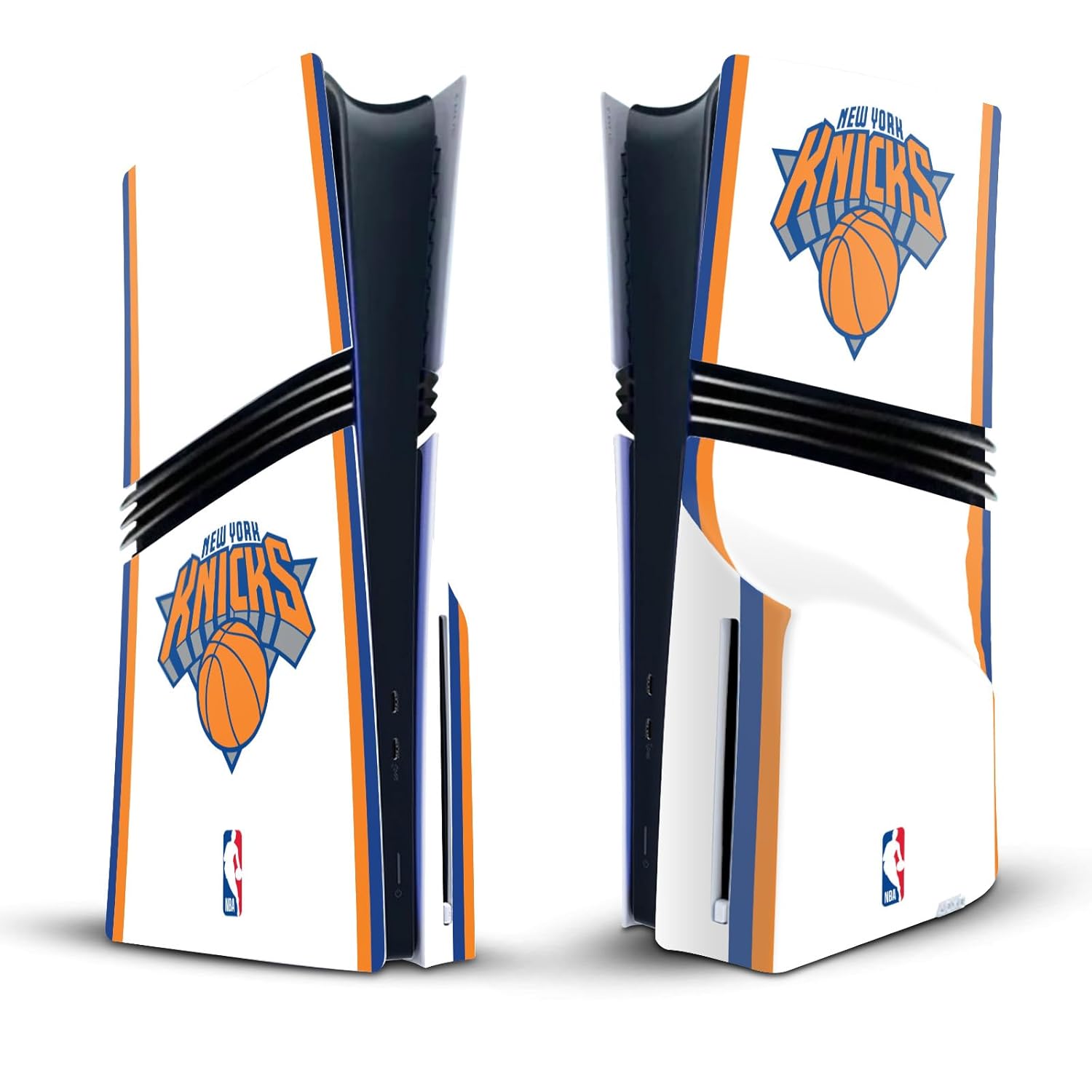 Head Case Designs Officially Licensed NBA White Design New York Knicks Logo Vinyl Sticker Gaming Skin Decal Cover Compatible With Sony PlayStation 5 PS5 Pro Disc Edition Console