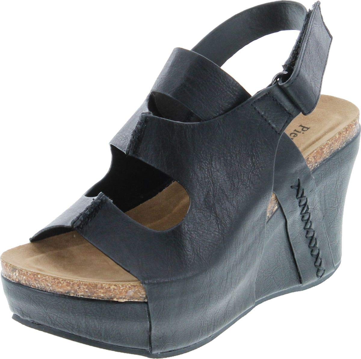 Pierre Dumas Hester-10 Women Low Wedge with an Adjustable Side Buckle