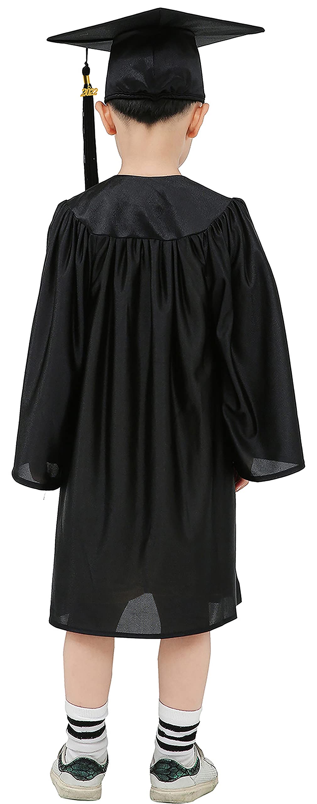 GraduationMall Preschool Children's Graduation Cap and Gown,2022 Shiny