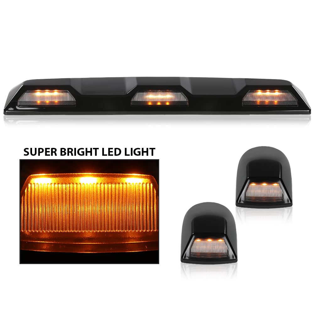 OEM Black Roof Marker/Clearance Lamps For 2020-2022 Chevy Silverado & GMC Sierra HD Trucks