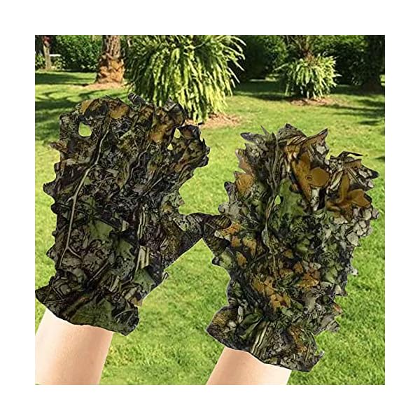 freneci Paar Outdoor Ahornblätter Bionic Camouflage Dünne Handschuhe CS Gaming Radfahren Jagd Leicht – Bild 6