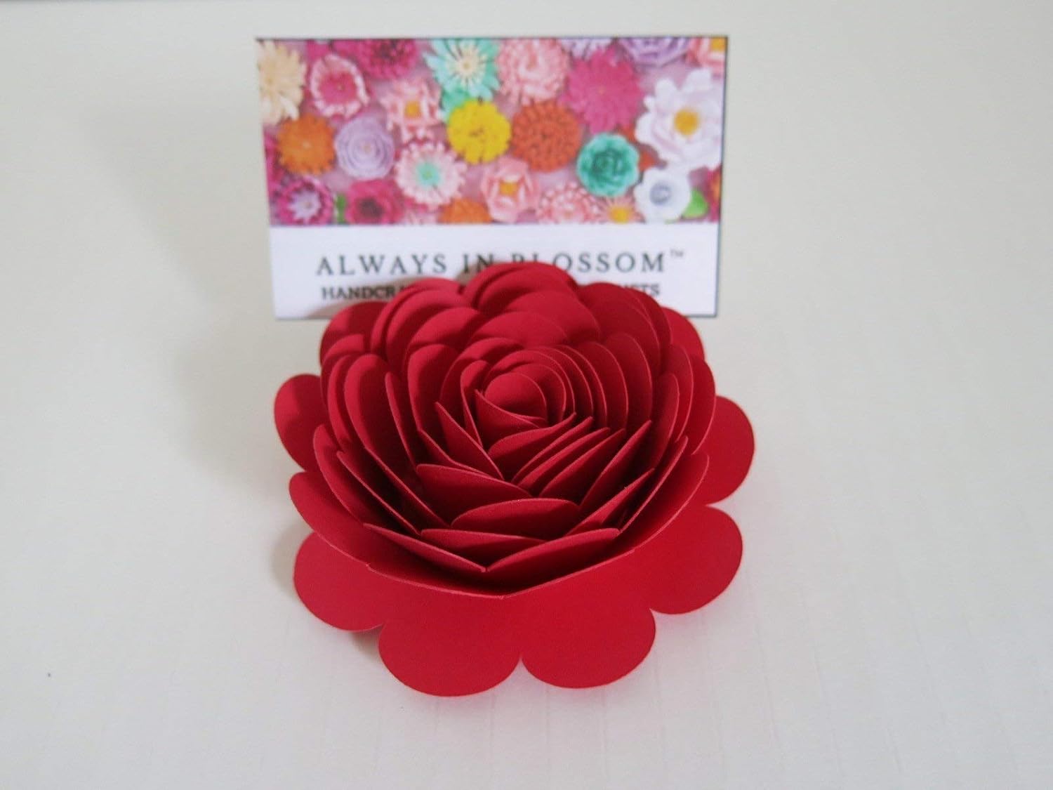 6 Pack Cardstock Paper Roses – 2.5–3 Inch 3D Floral Decor – Red White Black