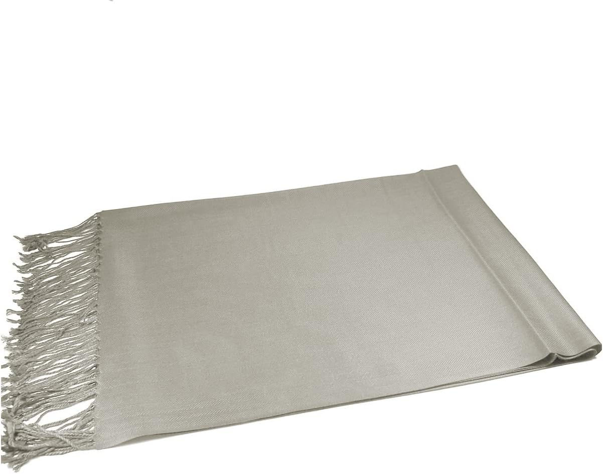 Glory Max Women Large Soft Silky Pashmina Shawl Wrap Scarf in Plain Solid Colors - Image 4