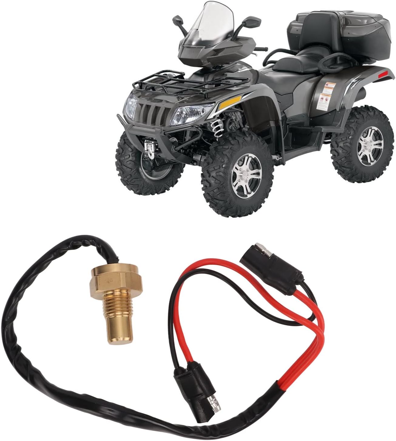 Acouto Fan Thermal Sensor Switch 0413045 Brass Aluminum Replacement for Arctic Cat 500 650 ATV