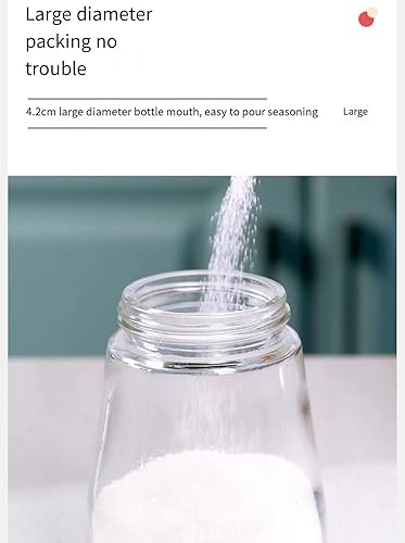 Miniatura 8 de Salero con control de sal medido, paquete de 3 tarros de condimentos sellados para cocina, caja de condimentos de prensa cuantitativa, pimienta,