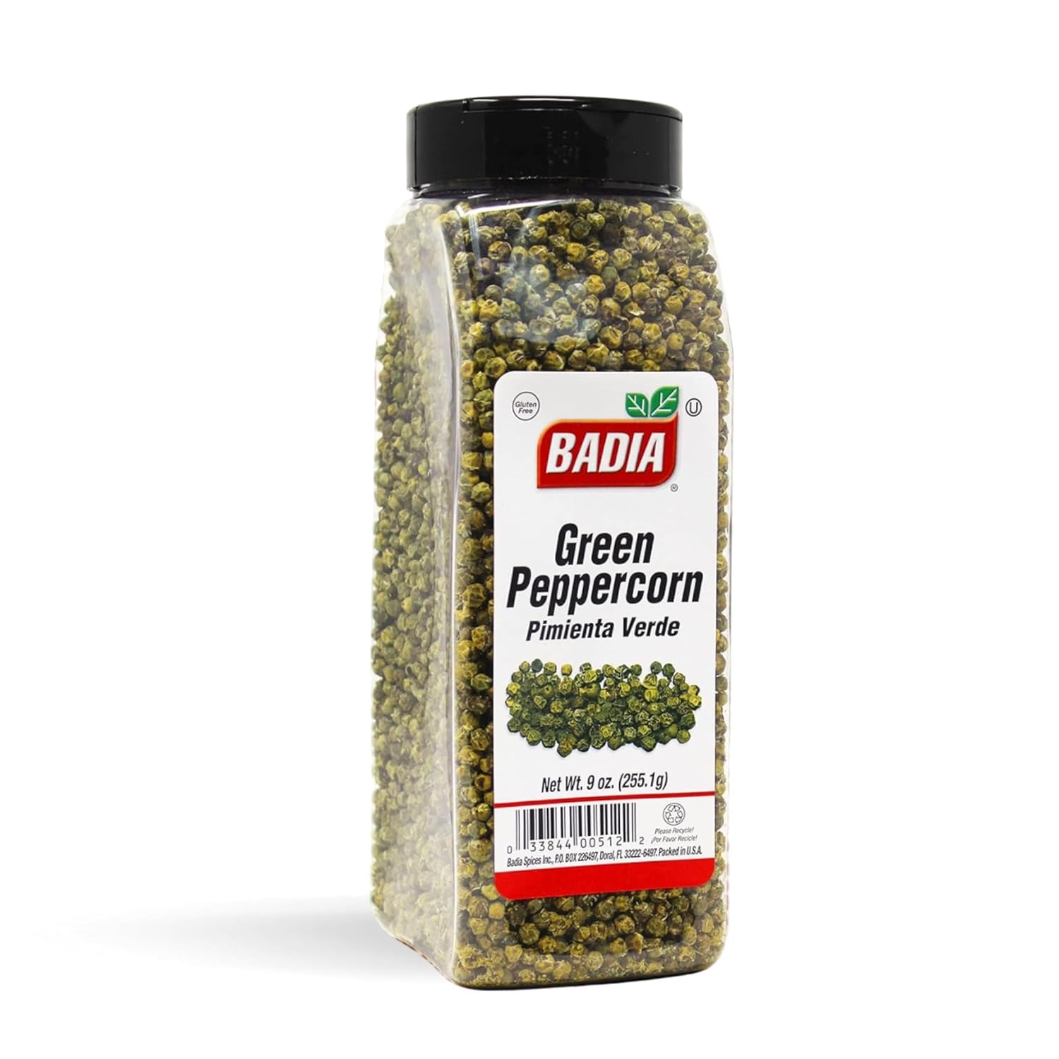 Badia Green Peppercorn Whole 9 oz – Fresh, Mildly Spicy & Aromatic Green Pepper, Gluten Free & Kosher