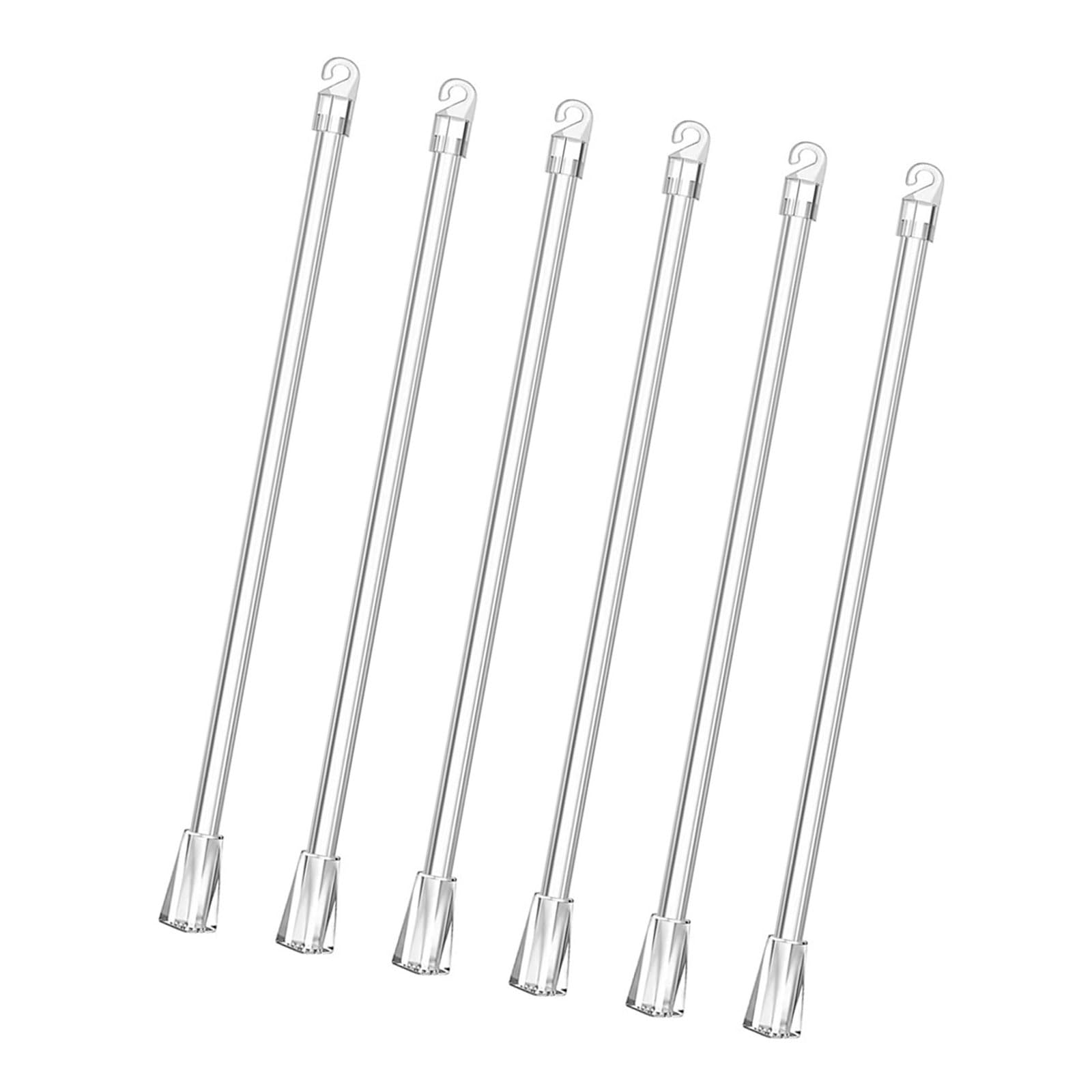 NPYQ 43cm Blind Wand Replacement with Handle and Hooks for Curtain Blinds Control (2/4/6/8/10Pieces) Blind Tilts Rod Replacement