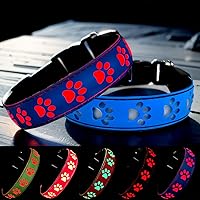 Vista 14 de Collar LED para perro, 15 modos de luz, USB-C recargable, silicona ajustable, varios colores (negro, S (7.87-11.8 pulgadas)