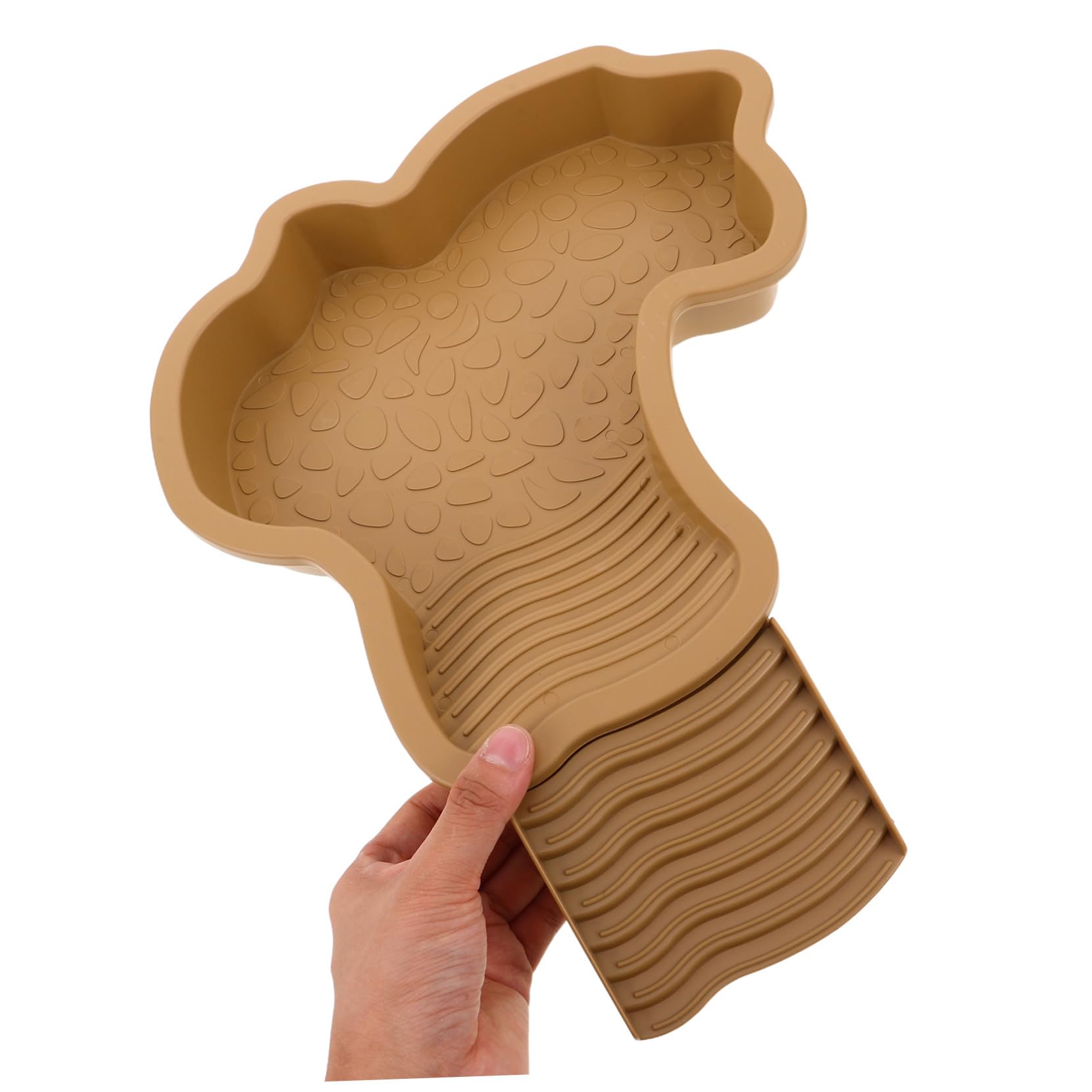 YARNOW Bañera para Tortugas Piscina de Baño con Rampa Externa y Plataforma de Descanso para Reptiles Hábitat Acuático