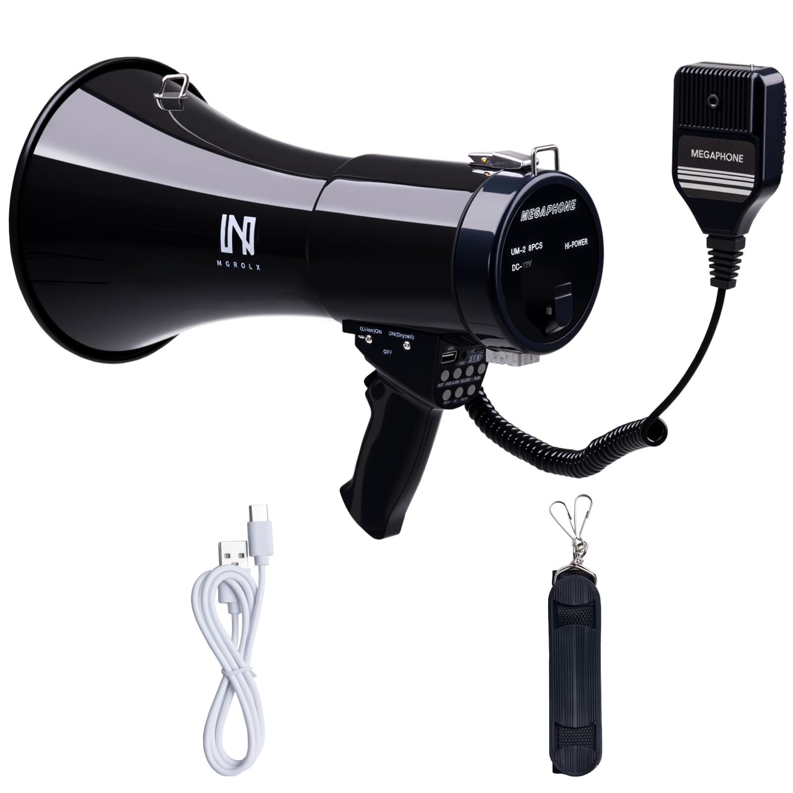 Amazon.com : MGROLX 50W Rechargeable Megaphone Bullhorn Speaker