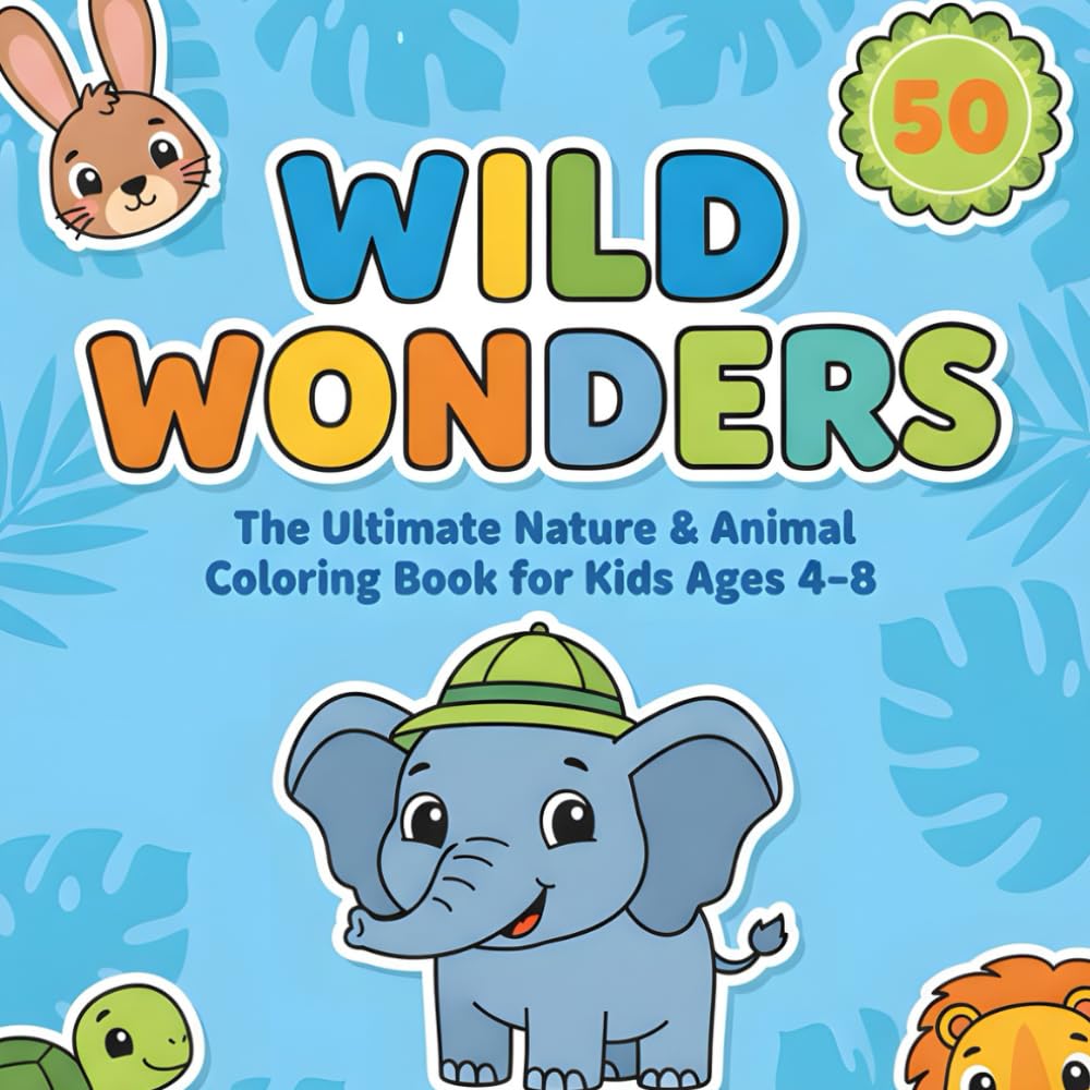 Wild Wonders: The Ultimate Nature & Animal Coloring Book for Kids Ages 4–8: 50 Adorable Nature and Animal Scenes to Spark Creativity and Imagination — From Forests and Oceans to Farms and Jungles!