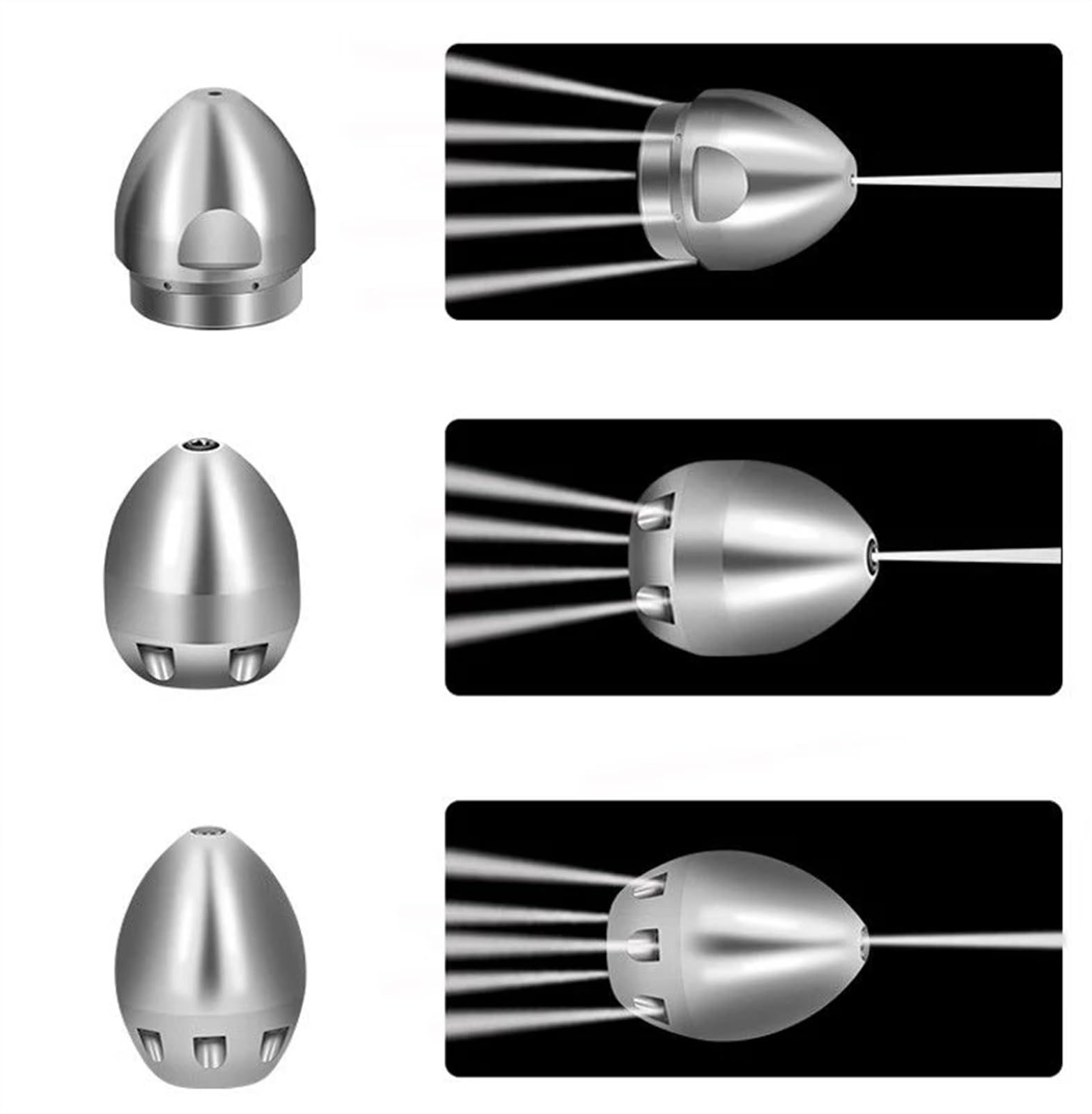 Máquina de limpieza de alta presión G1/2 M3/8 M22, boquilla de lavado de coche, cabezal de dragado de alcantarillado, cabezal de boquilla de limpieza de tuberías de agua (Color : NO.6 M22)