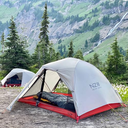 Near Zero 2 Person Ultralight Backpacking Tent, 2 Door, 20D Ripstop Waterproof Sealed Nylon, Freestanding, Rainfly, 3 Season, with Lightweight Aluminum Frame. Easy Setup System - Thumbnail 7