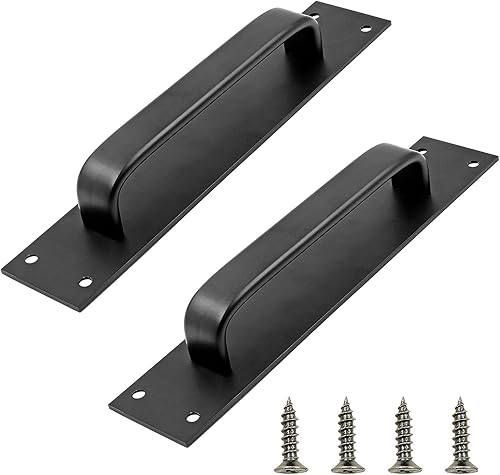 Paquete de 2 manijas corredizas para puerta de granero, manija de puerta de puerta de 7.9 pulgadas, manija de puerta de aleación de aluminio para