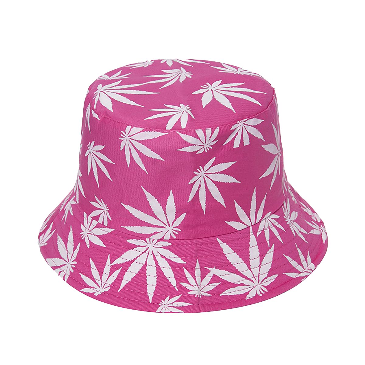 Punk - Gorras de pescador con diseño de hojas rojas, color negro, verde, rojo, para hombre