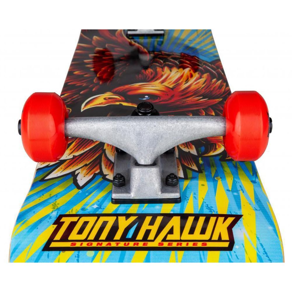 Skateboard complet Tony Hawk professionnel série débutant 7,75" + 1 outil polyvalent + 50 autocollants brillants