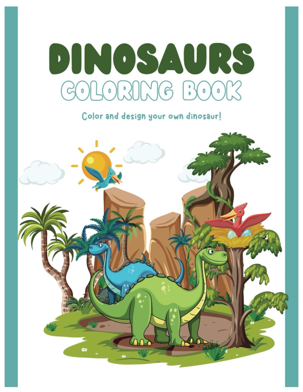 Dinosaur Color Book: Color and Discover: 24 Pages of Incredible Illustrations and Amazing Dinosaur Facts for you to Color and Discover
