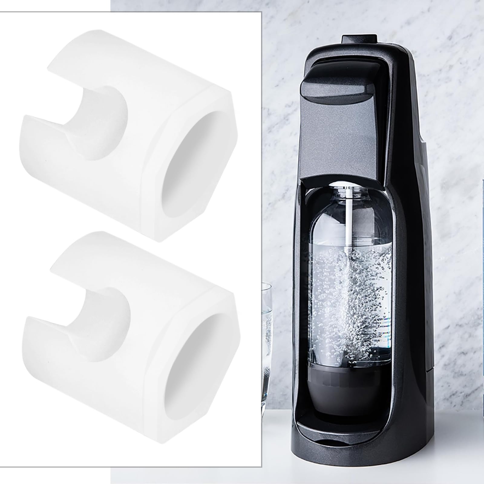 Lot De 4 Écrous De Rechange Pour SodaStream Crystal 1.0, 2.0 Et Source - Anti-Fuites, Plastique Haute Qualité - Pièce Machine à Soda - 6