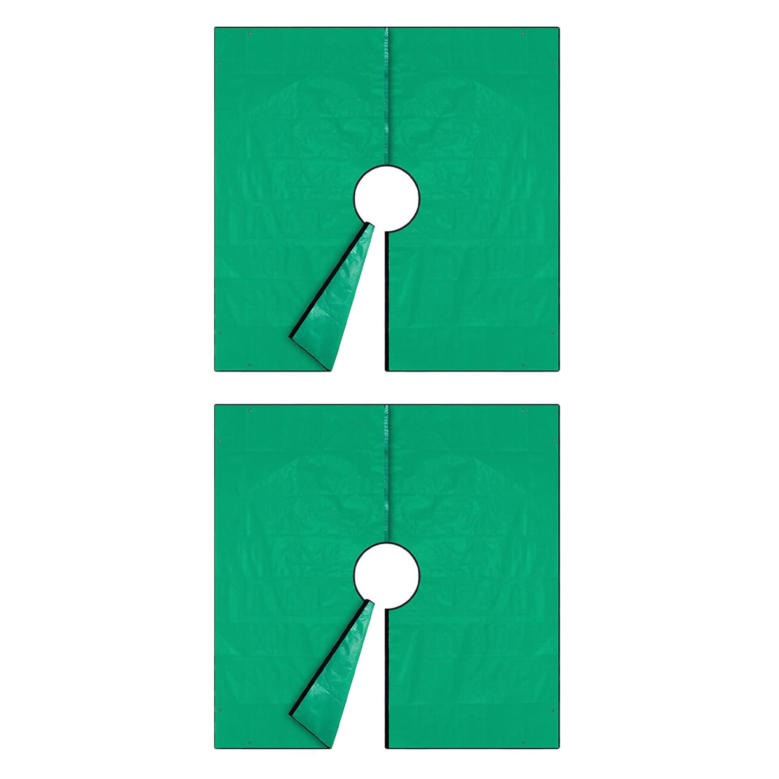 2PCS Landscape Tarp, 1m Length, 20cm Hole, Waterproof Topiary Trimming Mat Tarps For Easy Fixing Around Shrubs And Trees