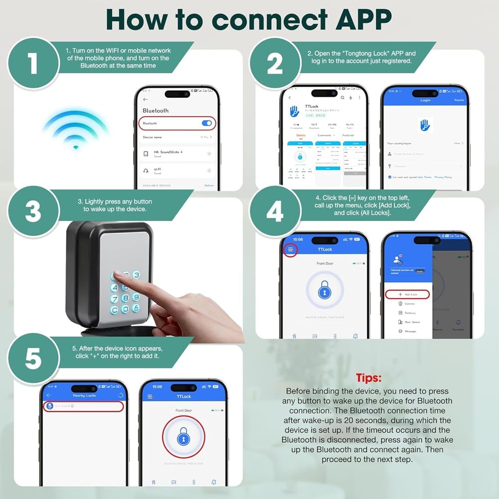 Boîte à clés électronique résistant IP65 - Accès via App et PIN