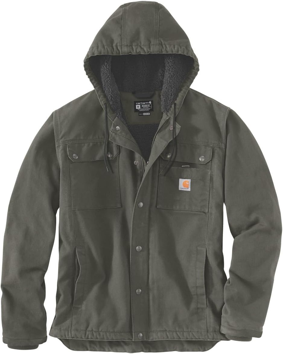 Carhartt Men's Relaxed Fit Washed Duck Sherpa-Lined Utility Jacket - Image 3