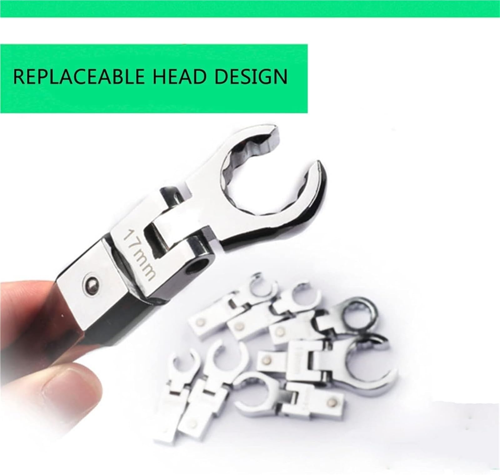 Llave ajustable, llave for fontaneros, llave ajustable: llave de trinquete portátil, cabezal agitador, juego combinado intercambiable, llave flexible extraíble giratoria de 180 °, llave de cambio prof