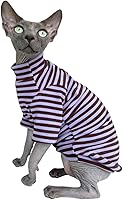 Vista 7 de Sphynx - Camisa de forro polar cálida para gatos, cuello alto, ropa térmica sin pelo para Sphynx, Devon, ropa de gato de Cornualles y gatitos